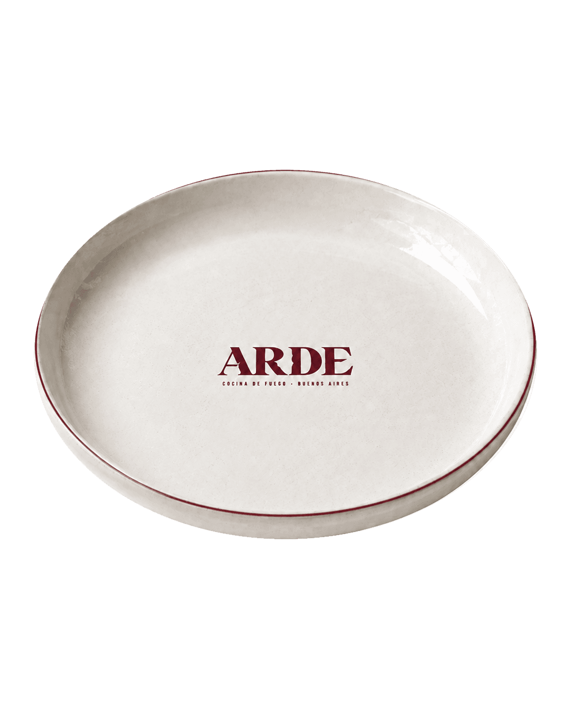 Plato de porcelana con sello ARDE